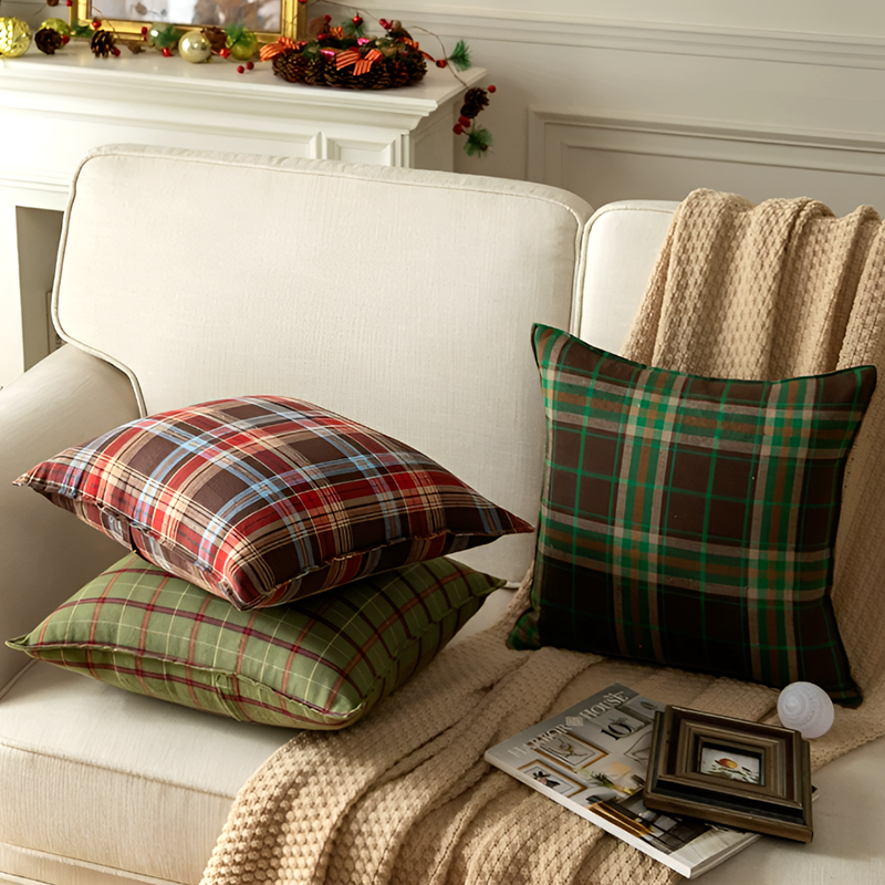Tartan Flannel Cushion Covers – Plaid Throw Pillow Covers