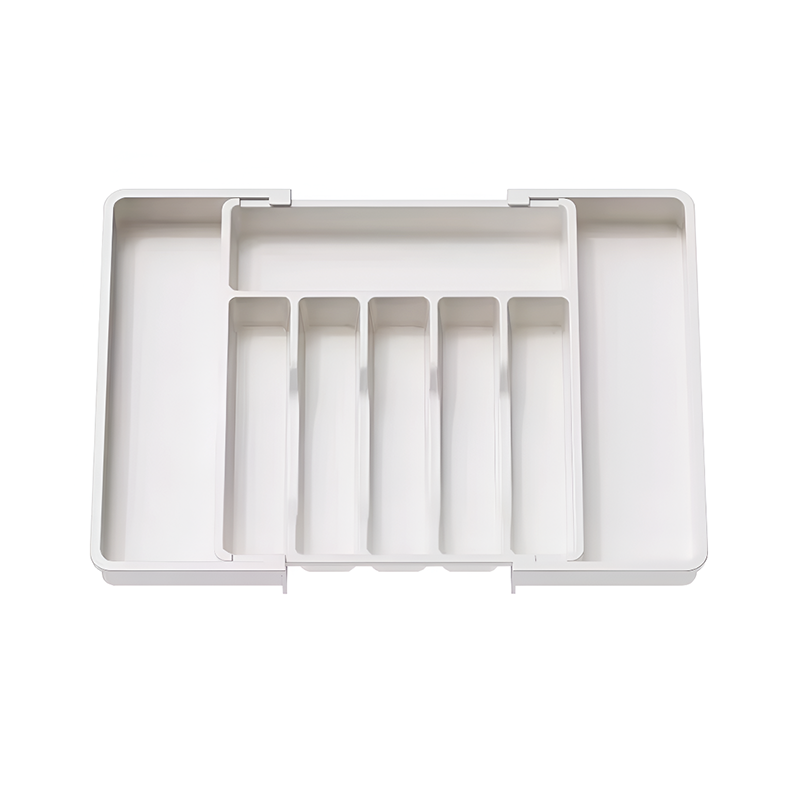 Adjustable Silverware Storage Box – Expandable 8-Compartment Drawer Organizer