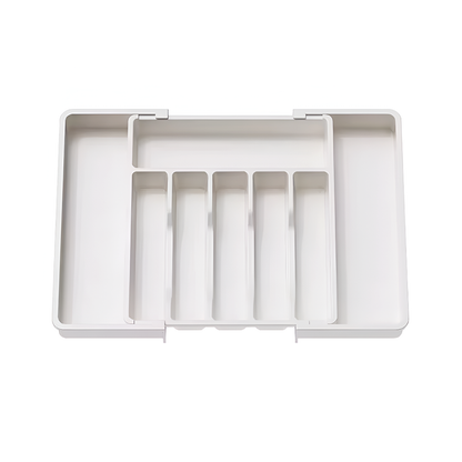 Adjustable Silverware Storage Box – Expandable 8-Compartment Drawer Organizer
