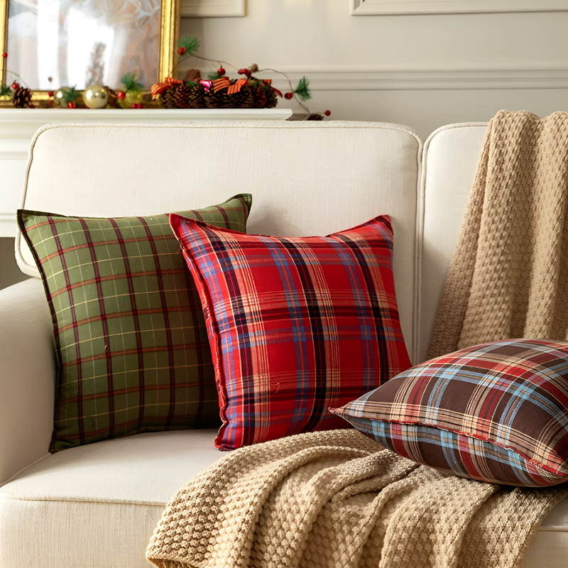 Tartan Flannel Cushion Covers – Plaid Throw Pillow Covers