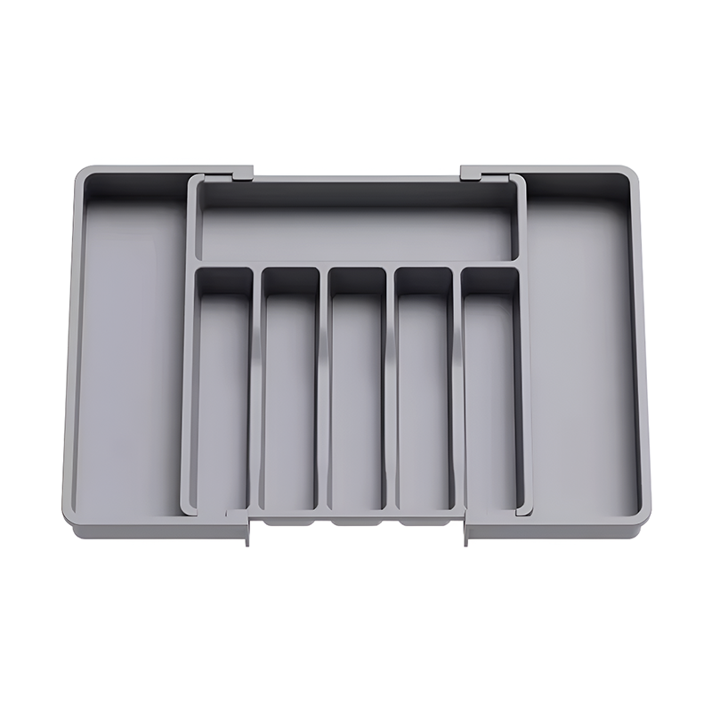 Adjustable Silverware Storage Box – Expandable 8-Compartment Drawer Organizer