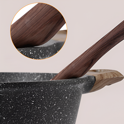 12-Piece Silicone & Wood Grain Kitchen Utensil Set – Heat-Resistant Non-Stick Cooking Tools