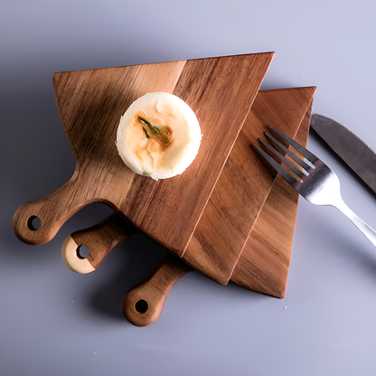 Premium Wood Puzzle Pizza Platter – 6-Slice Detachable Serving Board with Handles