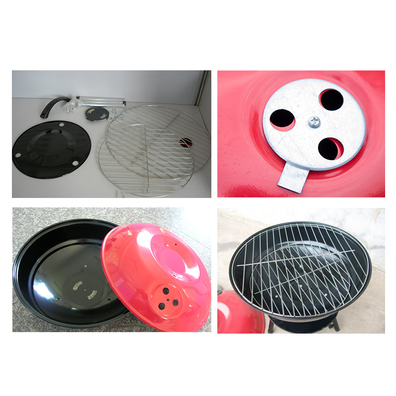 Small - Sized Portable Apple BBQ Grill – Compact Iron Charcoal Grill for Camping & Picnics (1–3 People)