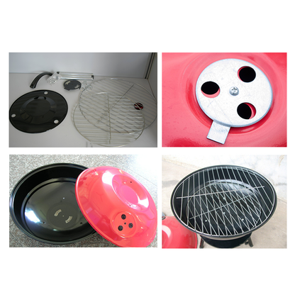 Small - Sized Portable Apple BBQ Grill – Compact Iron Charcoal Grill for Camping & Picnics (1–3 People)