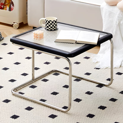 Nordic Nested Coffee Table Set – Solid Wood, Glass and Rattan with Stainless Steel Frame, Modern Antique Style