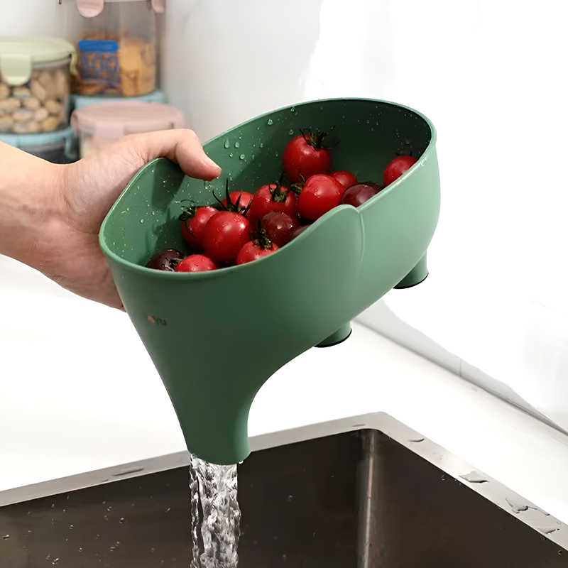 Elephant Sink Strainer and Washing Basket – Multifunctional Kitchen Drain Rack