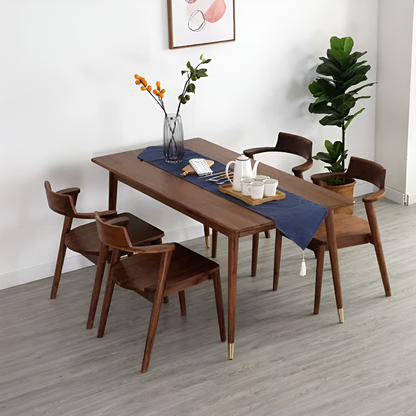Modern Solid Wood Dining Chair – North American Cherry And Dark Walnut - Versatile Dining And Desk Chair