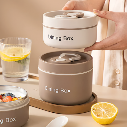 Stainless Steel Lunch Box – 350ml and 650ml - Brown, Beige, Blue