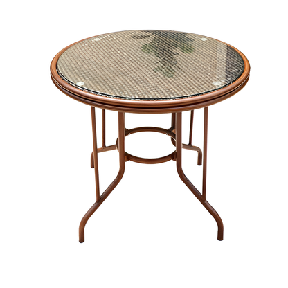 Outdoor Rattan Dining Set – French Island Style Patio Chairs & Waterproof Glass Table