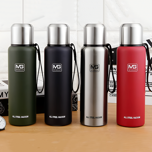1.5L Travel Thermos Stainless Steel Vacuum Insulated Bottle – Leak-Proof, Hot and Cold, Portable for Outdoor, Travel and Office