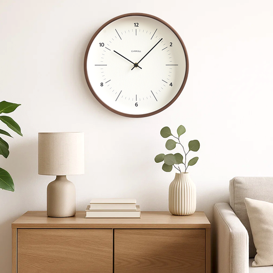 Modern Nordic Wooden Wall Clock – Minimalist Silent Quartz Clock for Living Room & Home Décor