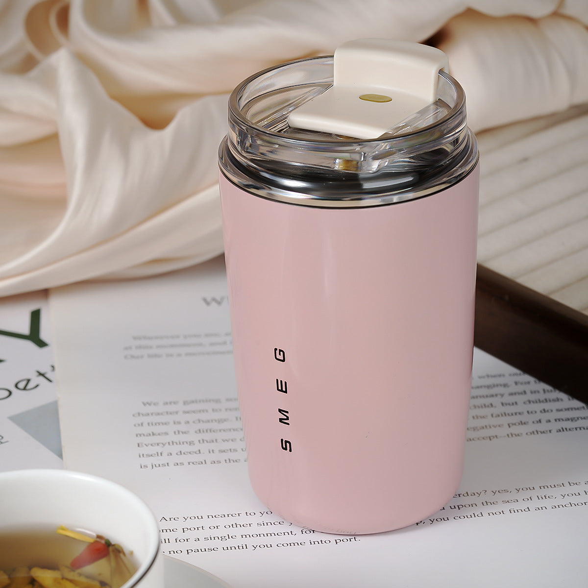 In Stock Smeg Accompanying Cup Coffee Cup Milk White Coffee Cup 304 Stainless Steel Car Cup