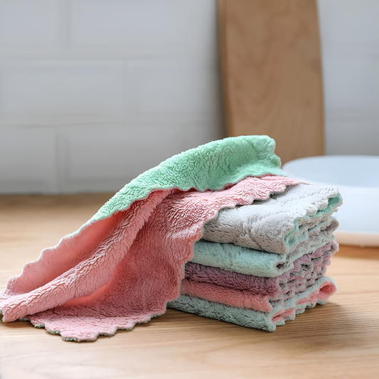 Set of 10 Kitchen Towels – Lint-Free Dish Cloths, Super Absorbent Hand Towels & Cleaning Rags for Home & Kitchen