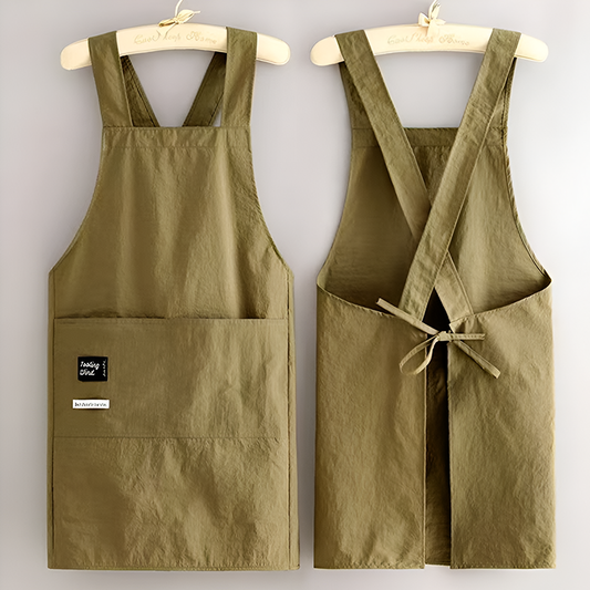 Splash-Proof Kitchen Apron – Fashionable Printed Cooking Workwear