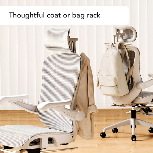 Ergonomic Mesh Office Chair with Headrest & Footrest – Reclining Computer Chair for Home Office & Gaming