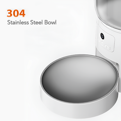 Smart Pet Feeder with Camera and Stainless Steel Bowl – 3L Capacity Automatic WiFi Cat & Dog Food Dispenser