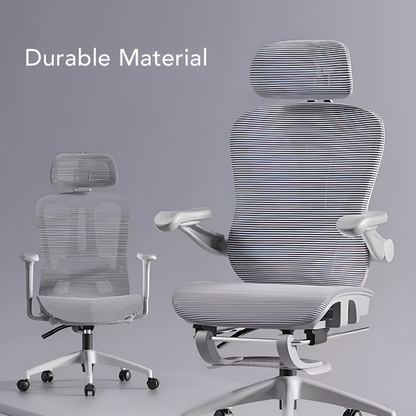 Ergonomic Mesh Office Chair with Headrest & Footrest – Reclining Computer Chair for Home Office & Gaming