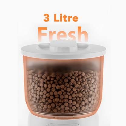 Smart Pet Feeder with Camera and Stainless Steel Bowl – 3L Capacity Automatic WiFi Cat & Dog Food Dispenser