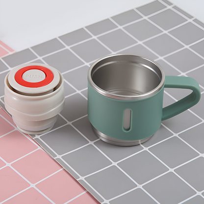 500ml Stainless Steel Vacuum Flask Set with 3 Cups – Travel Thermos for Hot & Cold Drinks