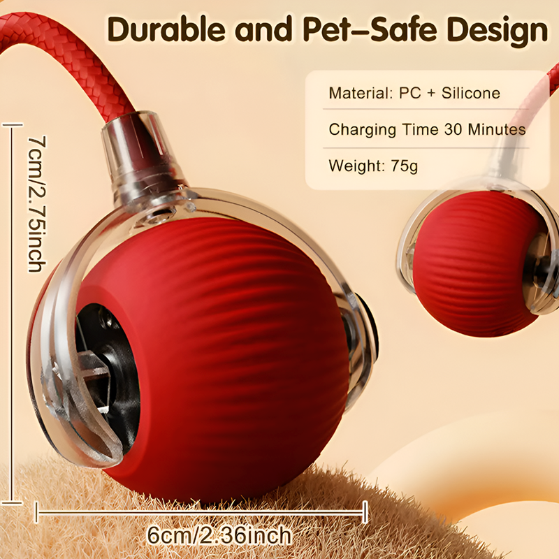 Interactive Dog and Cat Toy Ball – Smart Automatic Rolling Pet Toy with Obstacle Avoidance, Rechargeable and Durable