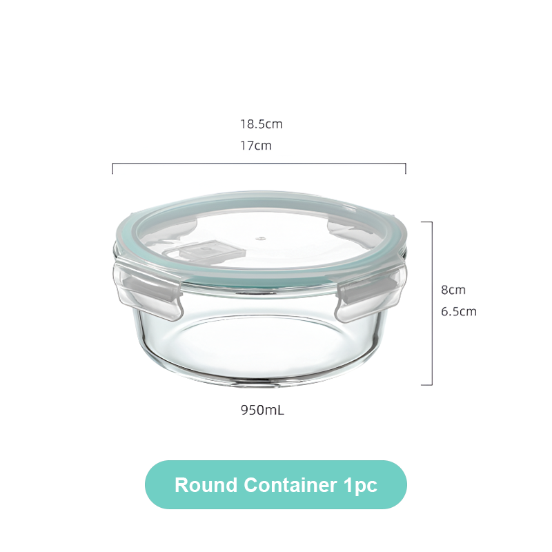 Mini Microwave-Safe Glass Bowl with Lid – Food Storage & Lunch Container, Heat-Resistant & Sealed