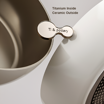 Ceramic-Coated Titanium Wok – Smoke-Free, Scratch-Resistant Cooking Pan