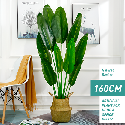 Indoor Artificial Tree – 1.6m Decorative Green Plant with Pot for Modern Decor