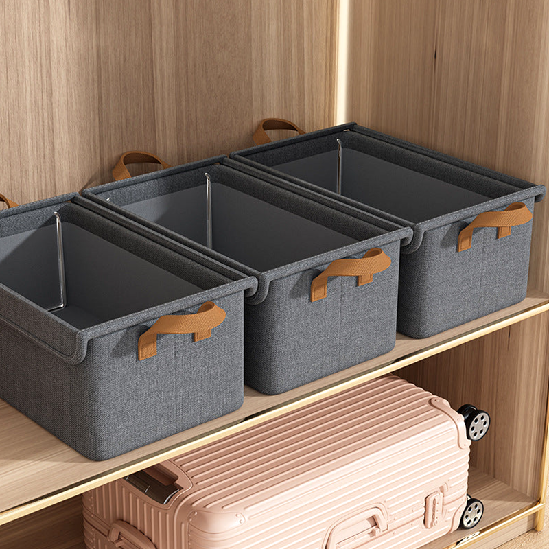 Large Fabric Clothes Storage Box with Lid – Foldable Drawer Organizer for Pants, Wardrobe, and Closet
