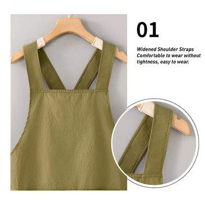 Splash-Proof Kitchen Apron – Fashionable Printed Cooking Workwear