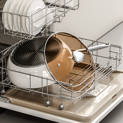 Ceramic-Coated Titanium Wok – Smoke-Free, Scratch-Resistant Cooking Pan