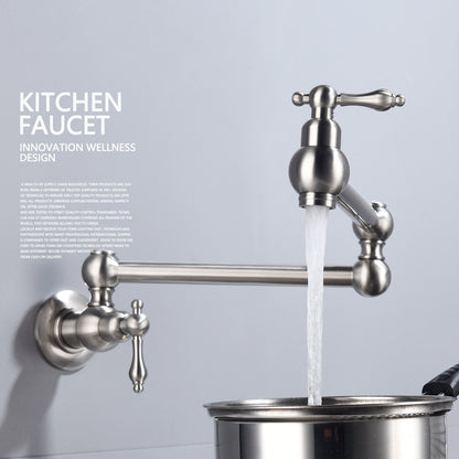 Wall-Mount Pot Filler Faucet – Retractable Folding Kitchen Tap